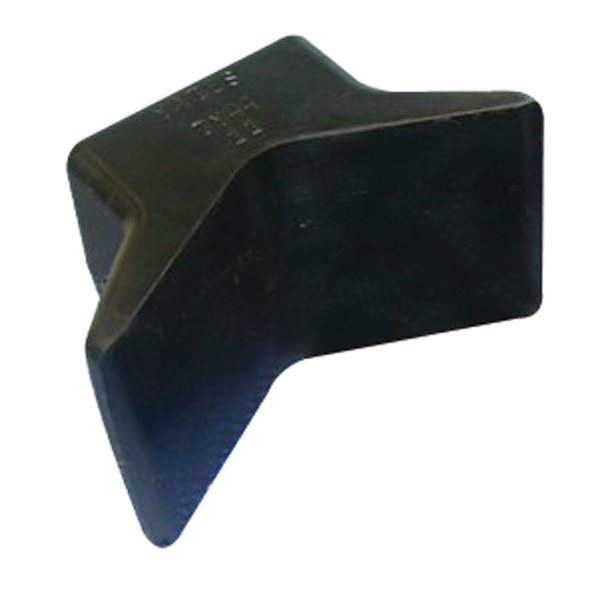 C.H. Yates C.H. Yates 7Y44-4 Black Rubber Molded 'Y' Bow Stop - 4 in. x 4 in. x 0.5 in. 7Y44-4